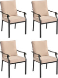 LVUYOYO Outdoor Patio Dining Chairs Set of 4, Metal Stackable Chairs Set by LVUYOYO