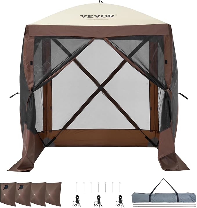 VEVOR Pop Up Gazebo Tent, 6 x 6 ft 4-Sided Screen Shelter - Image 10