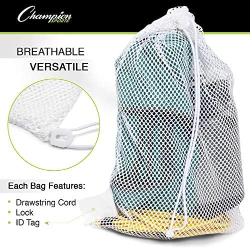 Champion Sports Mesh Equipment Bag – Heavy-Duty Nylon Drawstring Bag - Image 5