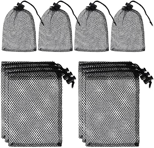 Sliverdew 10PCS Small Mesh Bags Drawstring Black Mesh Drawstring Bag Mini Nylon by Sliverdew
