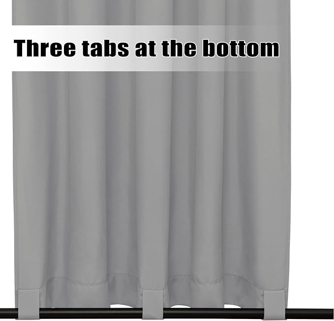 Easy-Going Outdoor Curtains for Patio 6 Panels, 54x96 inch, Light Grey | - Image 4