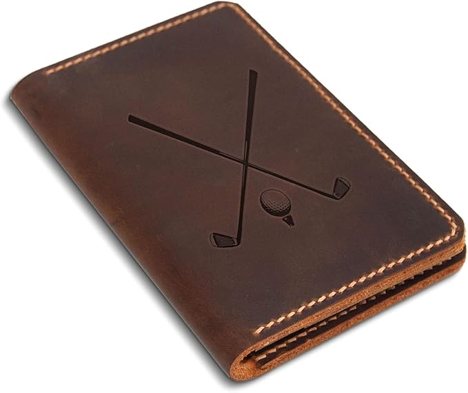 Personalized Leather Golf Scorecard & Yardage Book Holder, Personalized Golf Gift, Yardage Book Holder, Gifts for Dad, Gifts for Golfers