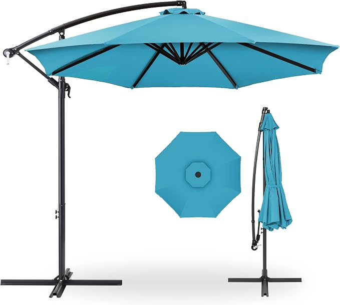Best Choice Products 10ft Offset Cantilever Hanging Market Patio Umbrella by Unknown