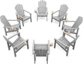 THOEOE Stackable Adirondack Chair Set of 8, Fire Pit Chairs Set of 8 | by THOEOE