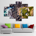 Golf Course Paintings Golfing Sports Pictures for Living Room 5 Piece Canvas Wall Art Premium Quality Artwork Native Gift Modern House Decorations Framed Ready to Hang Posters and Prints(60''Wx40''H)
