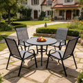 Patio Chairs Set of 4, Breathable Textilene, Weatherproof Frame, Quick Setup by zheczoemate
