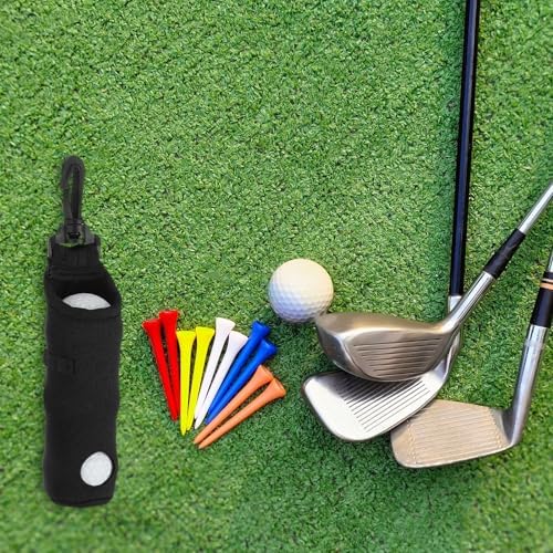 uxcell Golf Ball Carry Bag, Waist-Mounted Storage Bag Neoprene Golf Tee Holder - Image 6