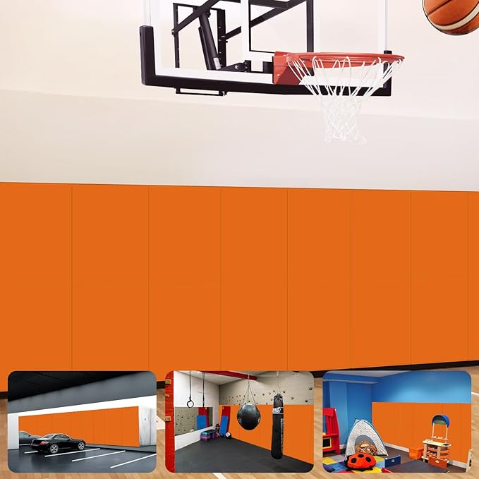 Gym Padding Wall Mount Protection Pad Wall Mats for Gym Padding 2" Thick Foam Gym Pads for Safety Wall Padding, Waterproof Durable Wall Padding for Kids Colorful Wall Pad