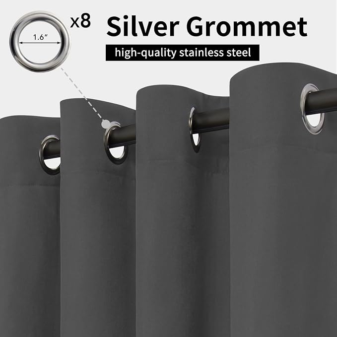 Easy-Going Outdoor Curtains for Patio 1 Panel, 54x84 inch, Weatherproof Privacy - Image 2