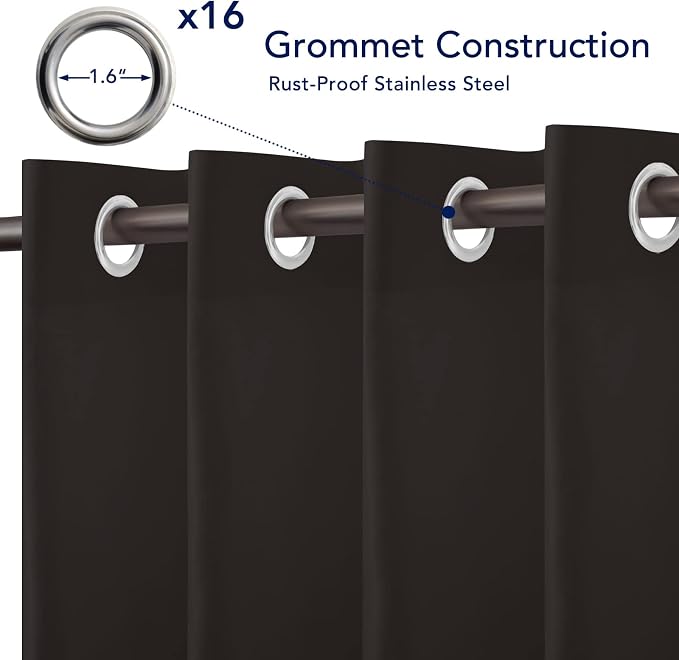PureFit Outdoor Curtains for Patio Waterproof Weatherproof Outside Curtains | - Image 4