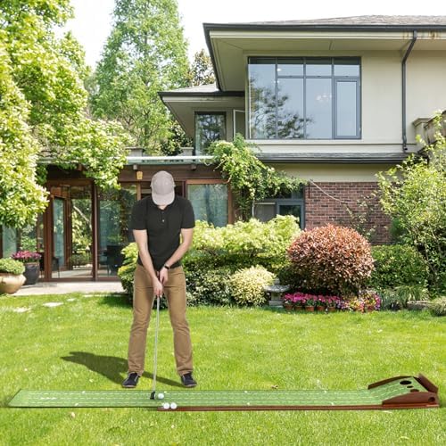 Golf Putting Green, 10 FT Portable Golf Putting Mat - Image 3