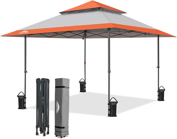 EAGLE PEAK 13x13 Pop Up Canopy Tent, Auto Extended Eaves, Heavy Duty Outdoor by EAGLEPEAK