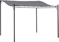 Outsunny 10' x 10' Steel Outdoor Pergola Gazebo Patio Canopy Gray | by Outsunny