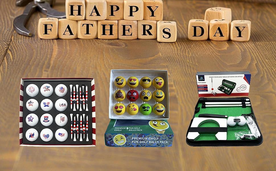 Lightahead USGolfer – Set of 12 Unique Emoticon Fun Putting Practice Golf Balls - Image 4