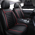 Leather Car Seat Covers for Volkswagen Golf 2001-2021,Car Seat Covers Full Set,Seat Covers with Safety,Waterproof Seat Cover Compatible Airbag(5pcs Black&Red Standard)