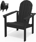 SERWALL HDPE Stackable Adirondack Chair, Space-Saving by SERWALL