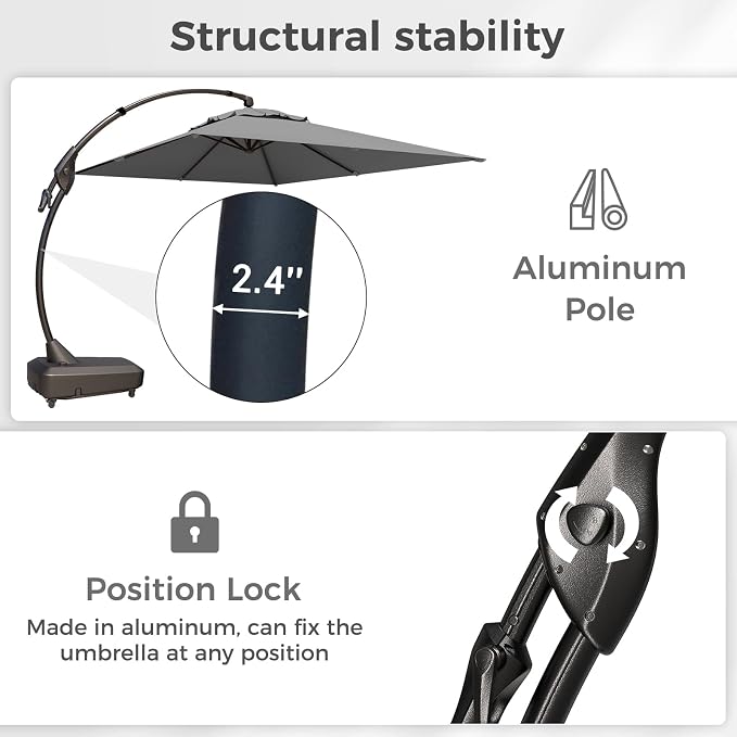Grand patio 10x13 FT Large Cantilever Umbrella - Image 7