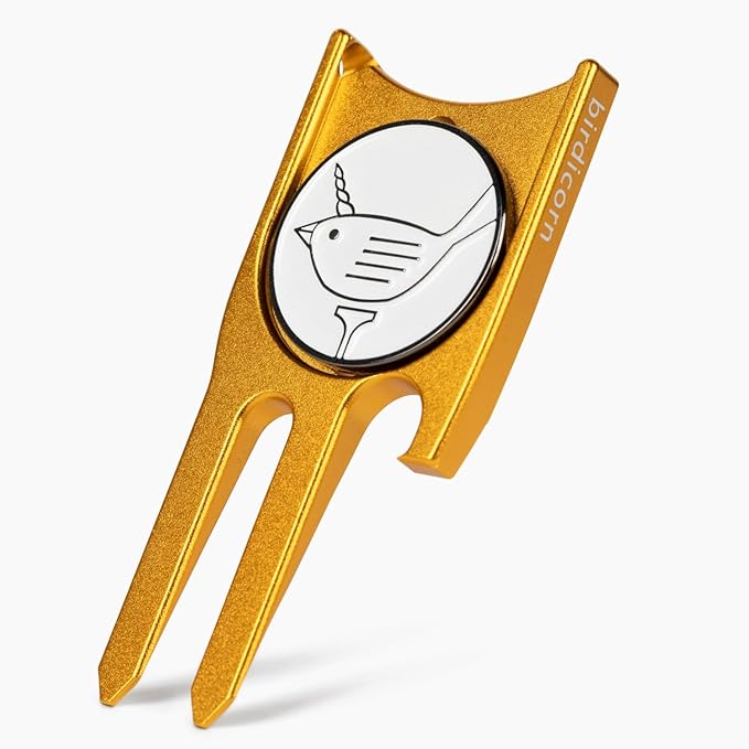 Birdicorn Golf Divot Repair Tool & Golf Ball Marker 6-in-1 Golf Divot Tool