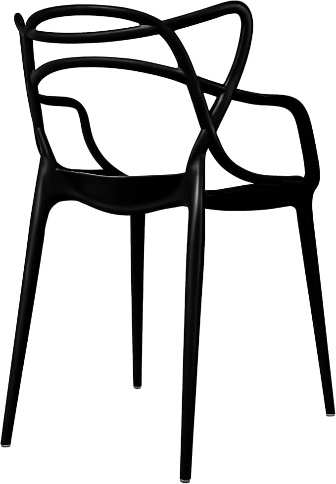 2xhome Modern Dining Chair | Stackable Indoor or Outdoor Entangled Side Chair | - Image 6