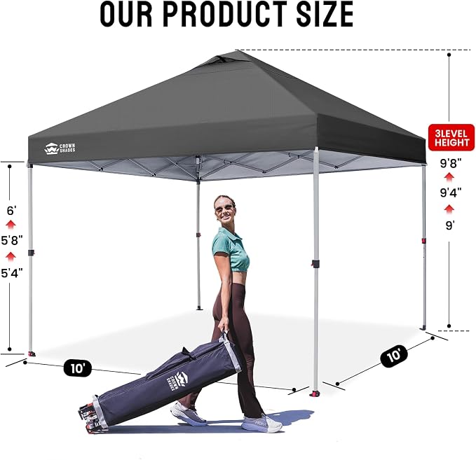 CROWN SHADES 10x10 Pop Up Canopy Tent - Image 6
