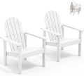 SERWALL HDPE Stackable Adirondack Chairs Set of 2, Space-Saving by SERWALL