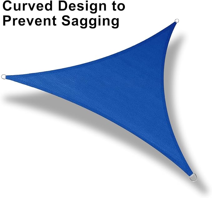 LOVE STORY 10' x 10' x 14' Triangle Sun Shade Sail - Image 6