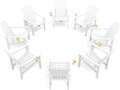 THOEOE Stackable Adirondack Chair Set of 8, Fire Pit Chairs Set of 8 | by THOEOE