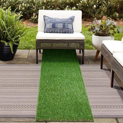 GLOBREEN 2'X6' Artificial Turf Runner Rug, Thick Grass Pads by WelcomeGLOBREEN