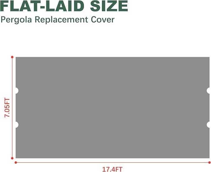 85" x 208" Universal Pergola Replacement Canopy Cover | Waterproof Shade Top - Image 7