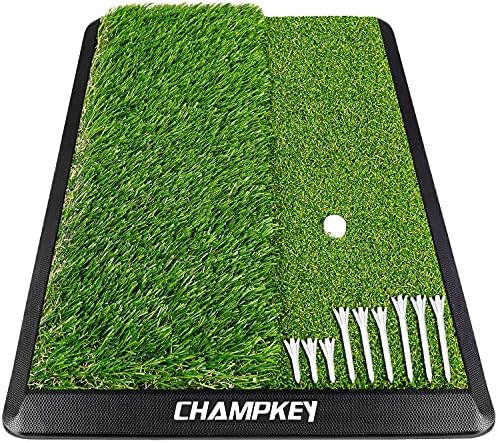 CHAMPKEY Dual-Turf Golf Hitting Mat | Come by ++Champkey