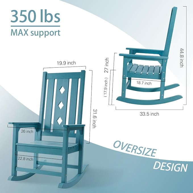 Oversized Outdoor Rocking Chair, Porch Rocker - Image 3