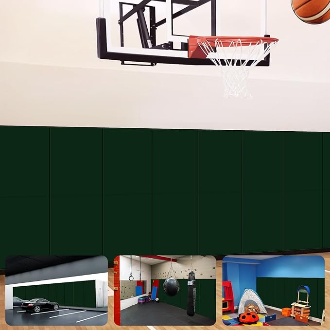 Gym Padding Wall Mount Protection Pad Wall Mats for Gym Padding 2" Thick Foam Gym Pads for Safety Wall Padding, Waterproof Durable Wall Padding for Kids Colorful Wall Pad