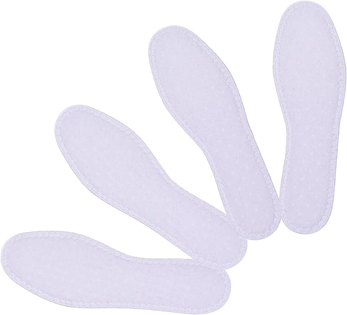 Happystep Cotton Terry Cloth Insoles, Barefoot Shoe Inserts, Sweat Absorption, Odor Control, Moisture-Wicking, Washable and Reusable, Zero Drop Shoe Insoles, 2 Pairs of White (Men Size 12)