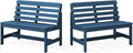 SERWALL Armless Outdoor Bench, All Weather HDPE Porch Bench, 2 Pack, Suitable by SERWALL