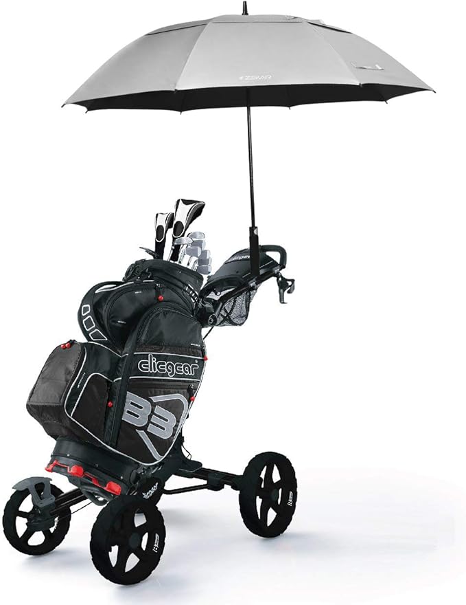 ZEKAR 62" & 68" Windproof Large UV Protection Golf Umbrella, UPF 50+ Patio Umbrella | Keep You Cool (Silver, 62")