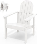 SERWALL HDPE Stackable Adirondack Chair, Space-Saving by SERWALL
