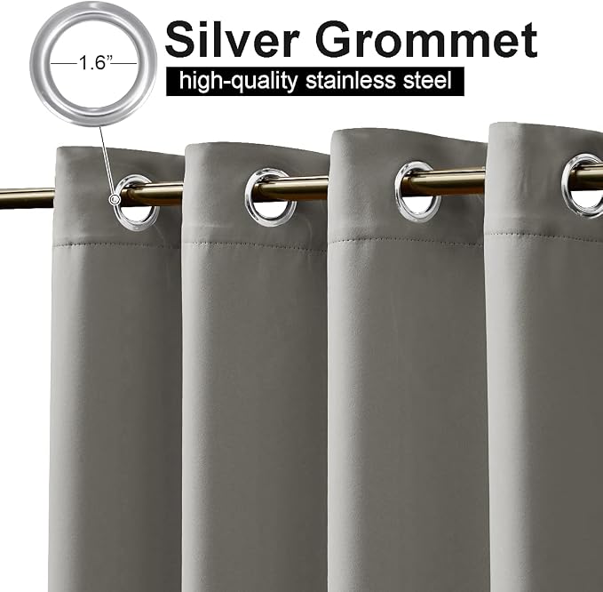 NICETOWN Outdoor Curtain for Patio Waterproof, Grommet Top Thermal Insulated - Image 2
