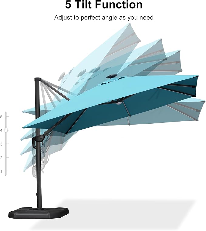 PURPLE LEAF Patio Umbrella Left-right Tilt 10FT - Image 9