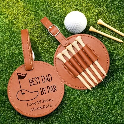 EDSG Personalized Leather Golf Tee Holder Bag Tag - Image 5