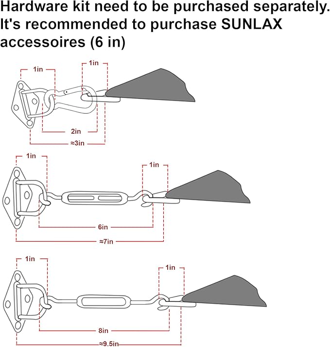Sun Shade Sail 12'x19' Brown Rectangle Shade Cover Custom Size | 95% UV Block - Image 3