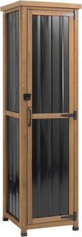 Ketive 62" Tall Narrow Storage Cabinet Wood & Metal, Garden Slim Cabinet by Ketive