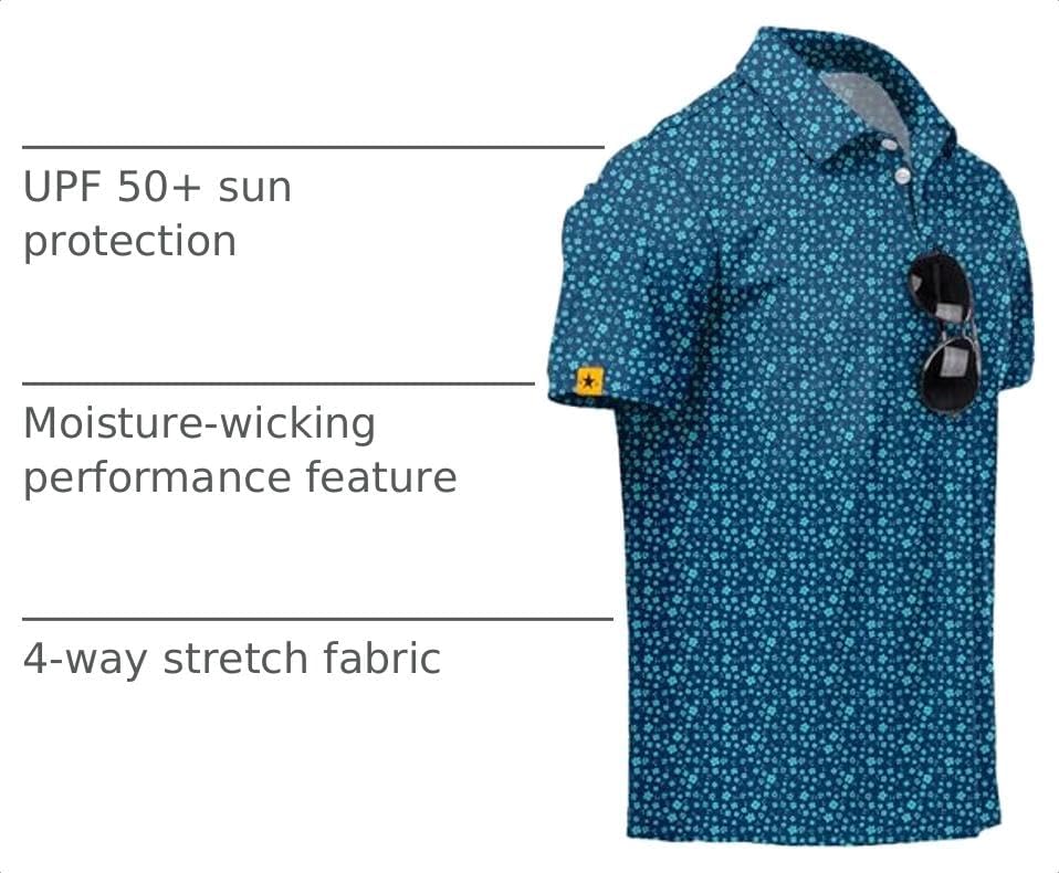 ZITY Mens Golf Polo Shirts Short Sleeve UPF 50+ Moisture Wicking Tshirt - Image 4