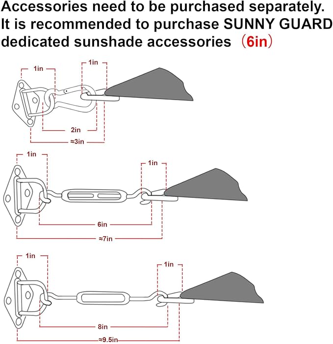 SUNNY GUARD 12' x 12' Rectangle Shade Sail 95% UV Block Outdoor Canopy | Sun - Image 3