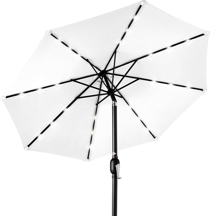 Best Choice Products 10ft Solar Polyester LED Lighted Patio Umbrella w/Tilt by Unknown