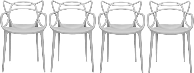 2xhome Modern Dining Chair | Stackable Indoor or Outdoor Entangled Side Chair | by 2xhome