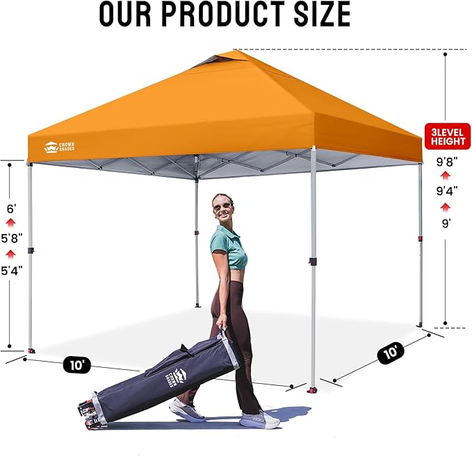 CROWN SHADES 10x10 Pop Up Canopy Tent - Image 6