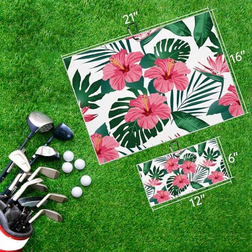 Tropical Floral Golf Towel 2 Packs - Image 3