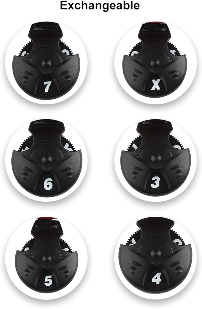 Andux 6pcs/Set Golf Club Head Covers Woods Drivers Fairway Hybrid Set Long Neck (3 Hybrid + 3 Woods)