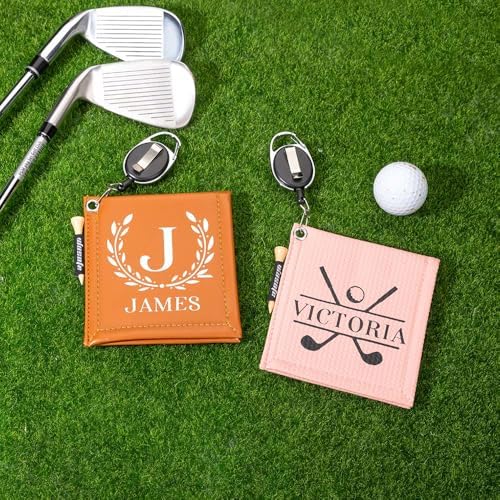 Personalized Golf Ball Leather Towel - Image 2