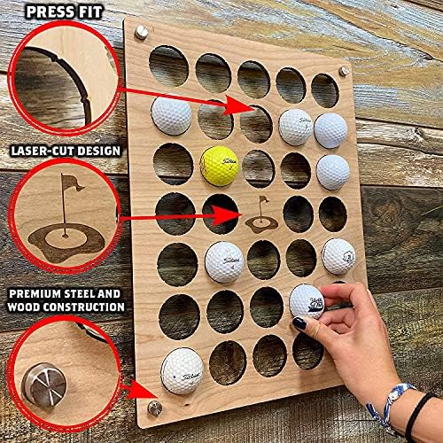 Torched Golf Ball Display Holder Collector’s Case Holds 30 Golf Balls Wall - Image 3